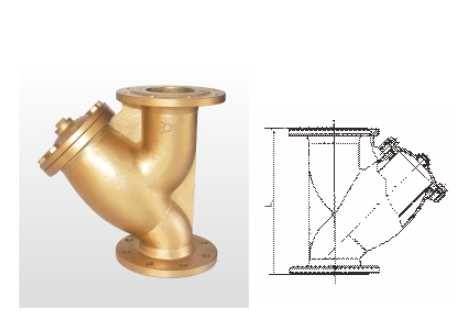 埃美柯黄铜法兰过滤器结构图